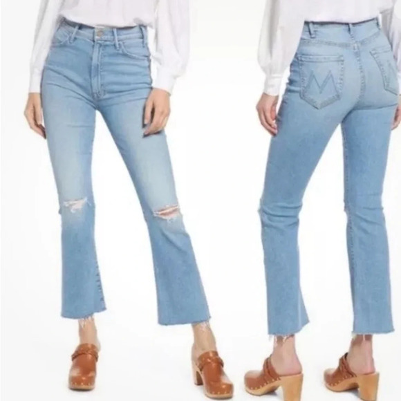 MOTHER Denim - NWT Mother Jeans The Hustler Ankle Fray Distressed Thrilling Shots (29)